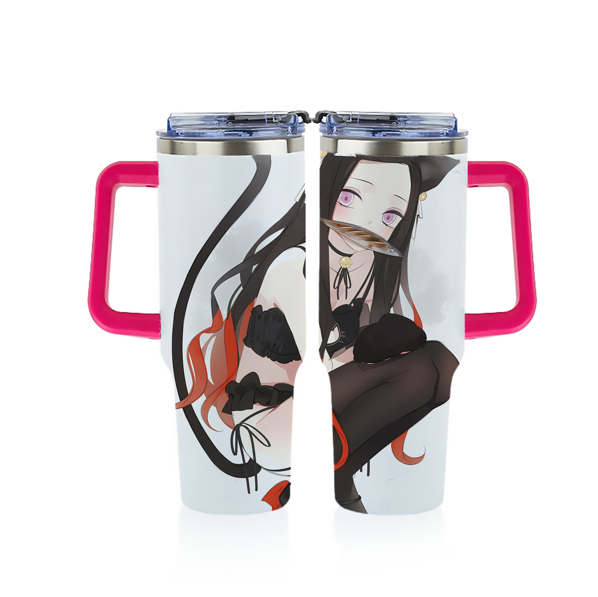 （画像用） 鬼滅の刃（きめつのやいば）竈門 禰󠄀豆子／かまど ねずこ Kamado Nezuko 1200ｍLフルプリント車用タンブラー